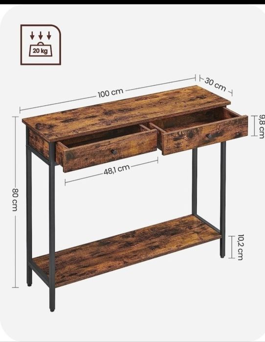 Konsola z szufladami