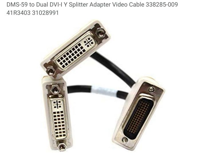 Przejściówka adapter DVI DMS 59 na 2 x DVI-I