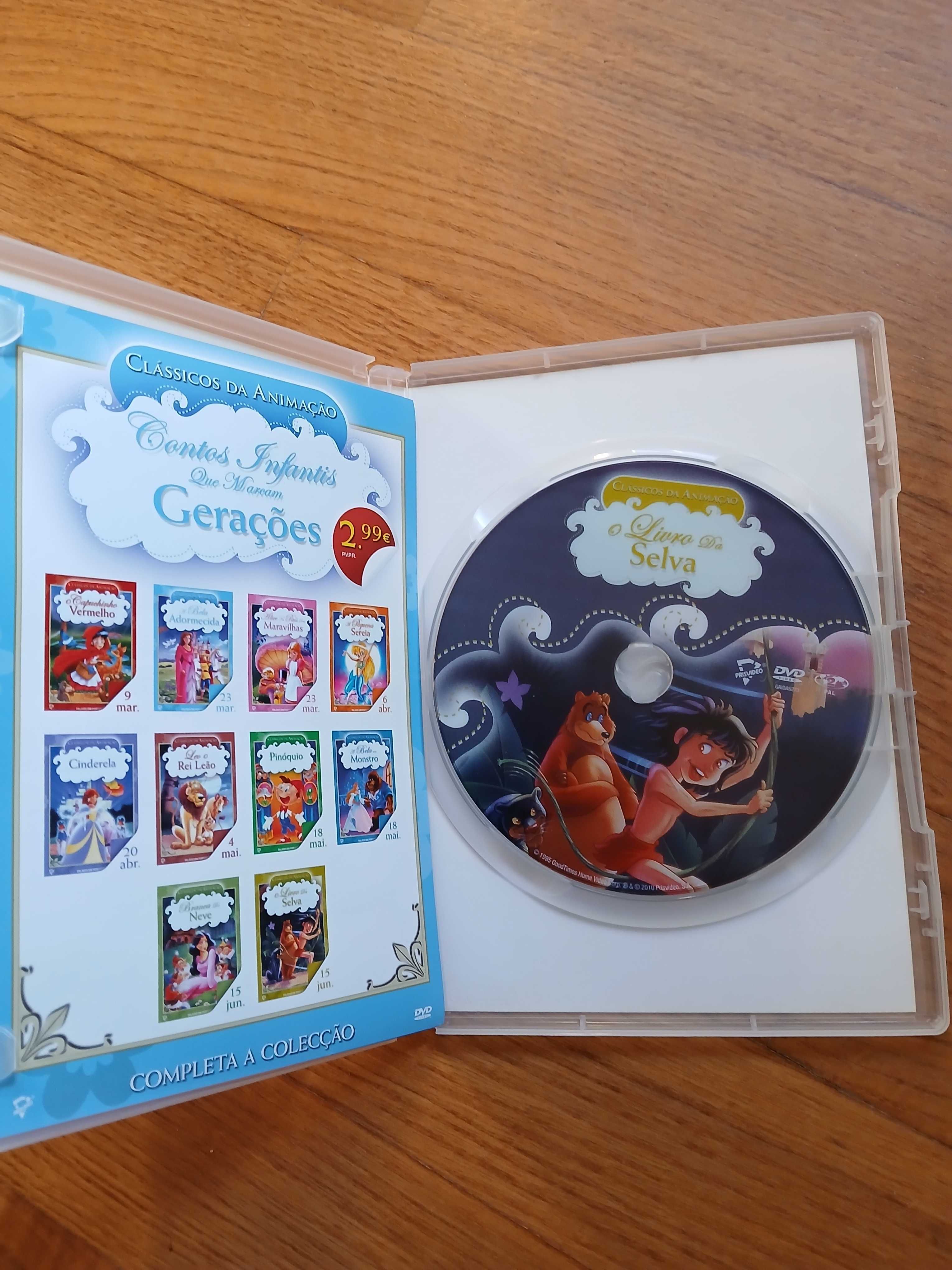 Lote 4 DVD's Infantis - Frosty, Hippo, Livro da Selva, Panda
