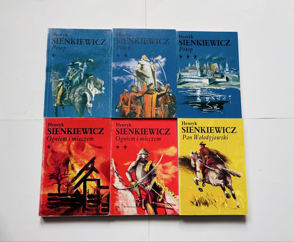 Zestaw 13 x Sienkiewicz Trylogia Krzyżacy Quo vadis Nowele Rodzina Poł