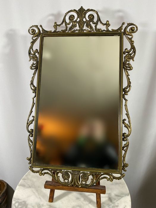 Дзеркало Зеркало Бронза Латунь Вінтаж Антикваріат