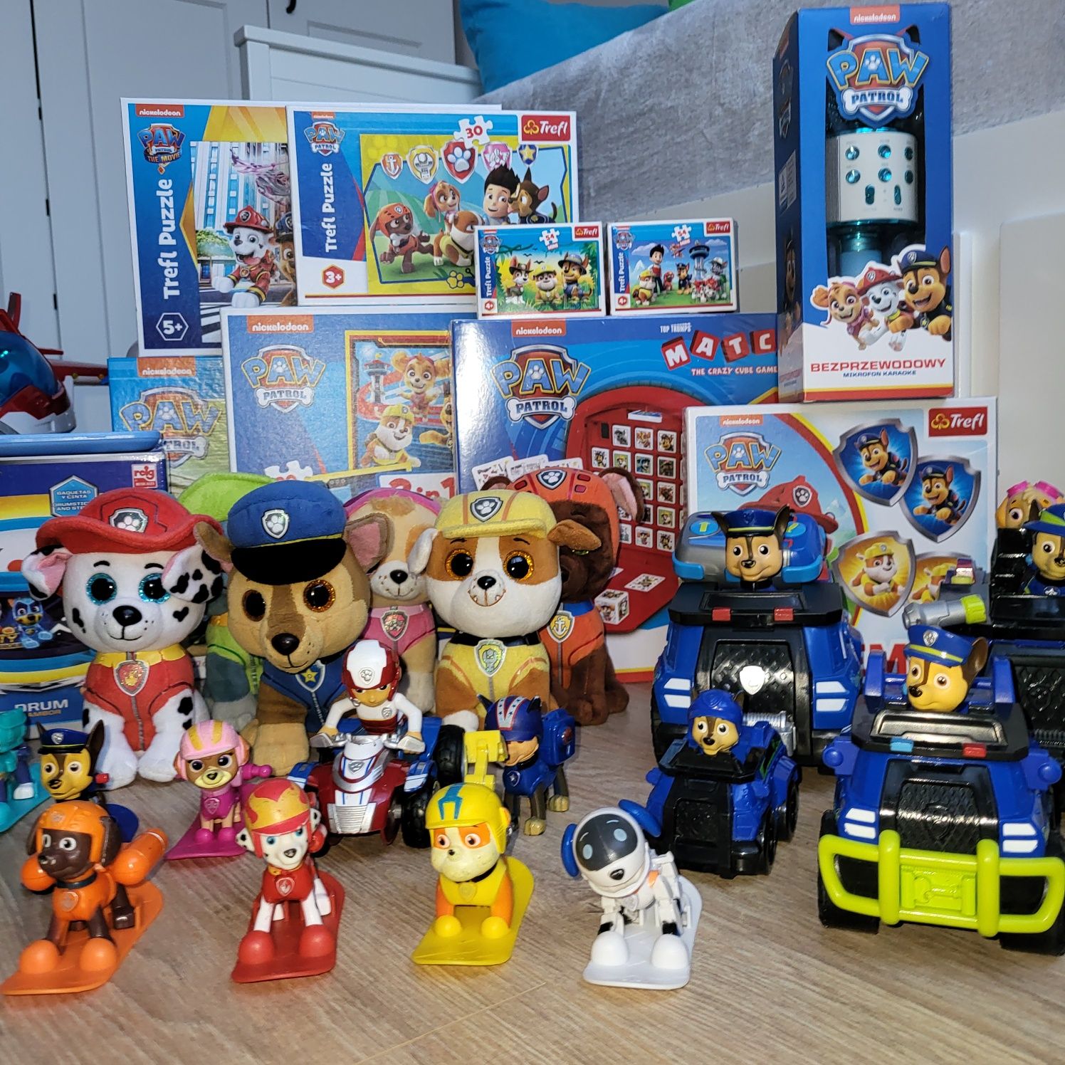 Psi Patrol Patrolowiec samolot pluszaki auta na sterowanie  mikrofon