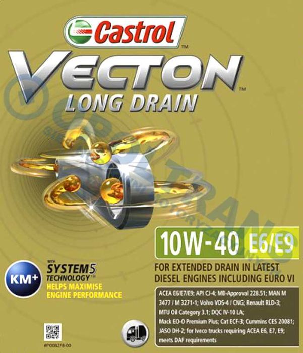 Castrol 10W40 Vecton Long Drain E6/9 , 208 litr