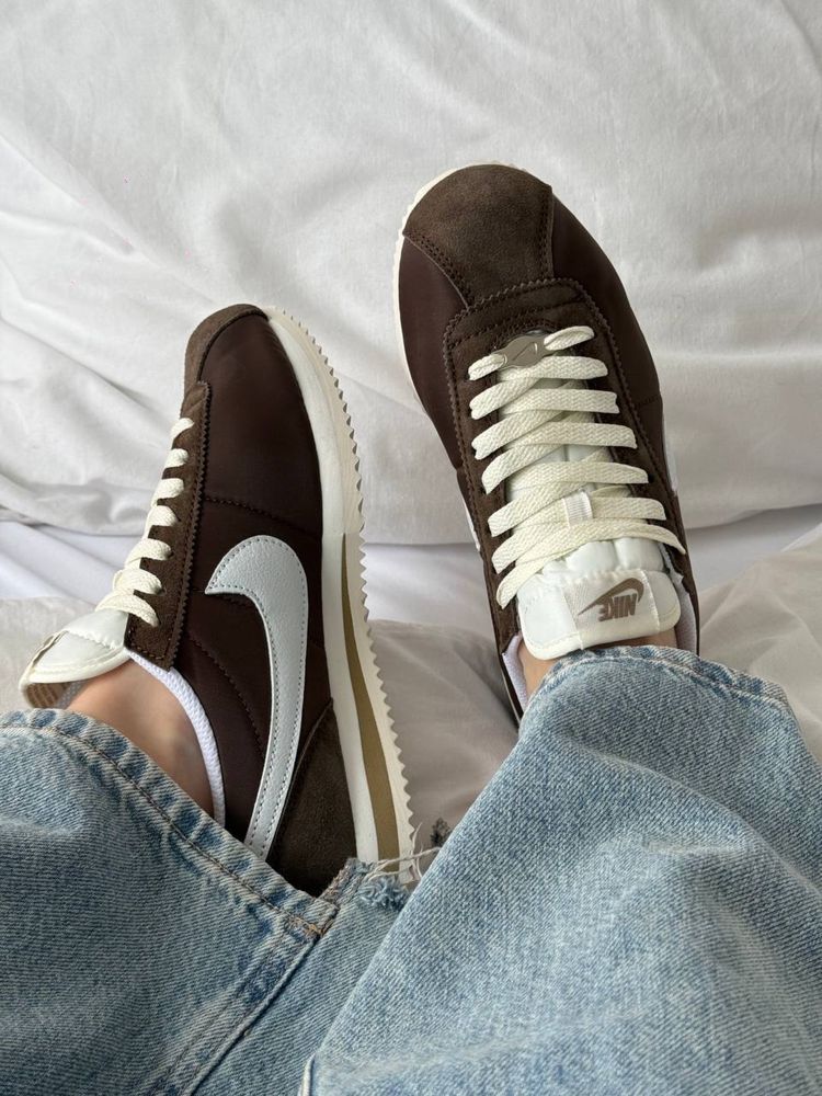 Кросівки Nike Cortez Brown premium/найк кортез преміум
