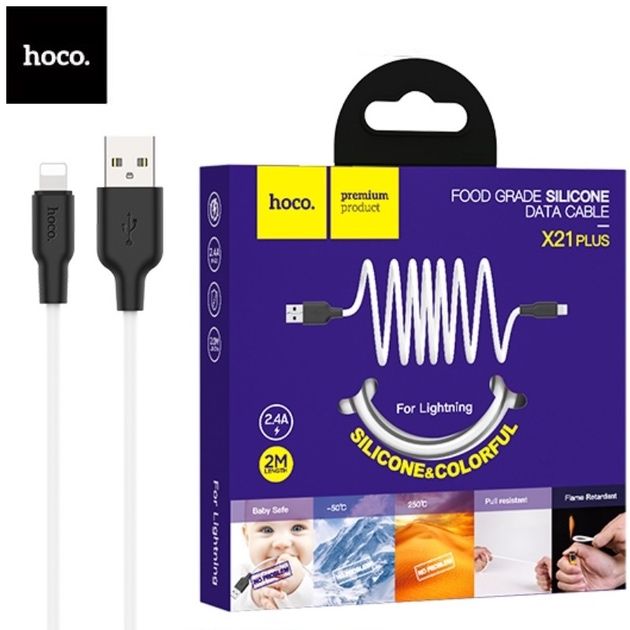 Кабель Айфон Hoco X21Plus USB-Ligtning / 200см Швидка Зарядка iPhone