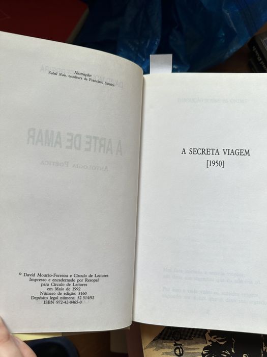 livro David Mourão-Ferreira - A arte de amar.