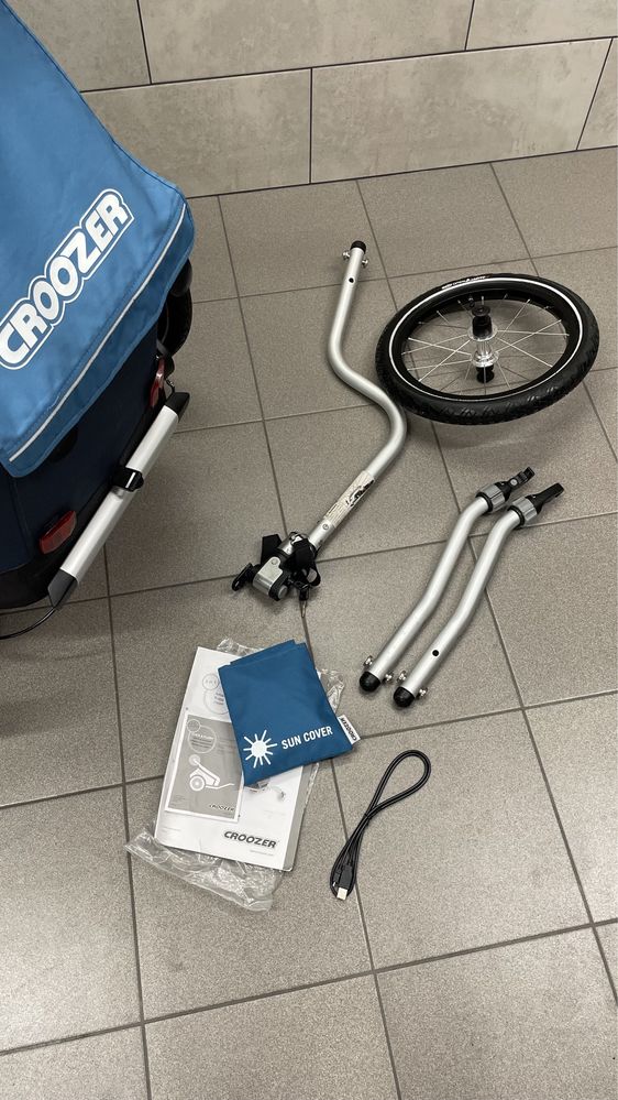 Croozer Kid For 1 przyczepka rowerowa jednoosobowa amortyzacja led