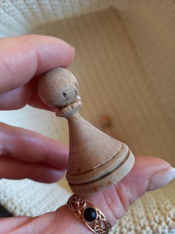 Piony szachy drewniane toczone wykopki