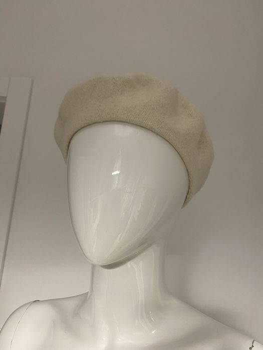 Śmietankowy beret wełniany Stockh LM