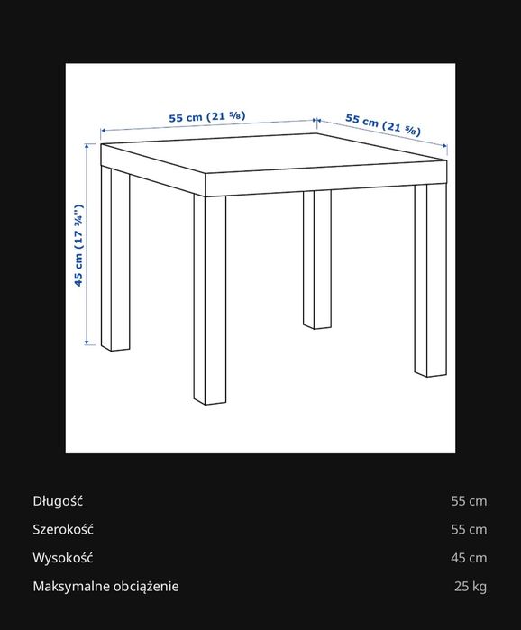 Stolik ikea lack