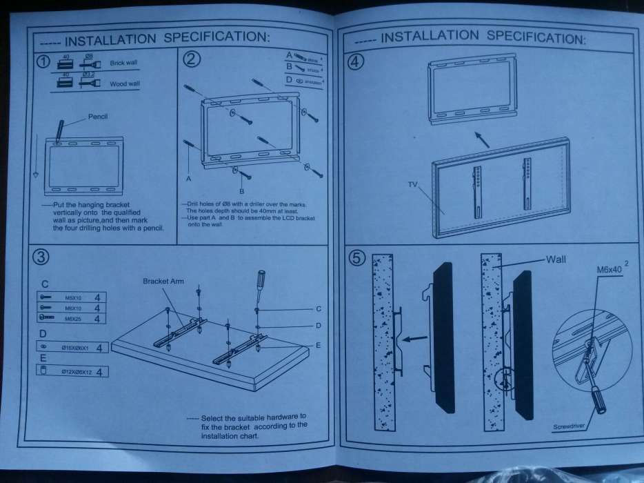 Tani i dobry Uchwyt Ścienny na TV otwory mocowania max 20x20cm