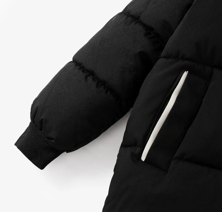 Kurtka zimowa PatPat, roz. 116 cm, niebieska, do kolana.