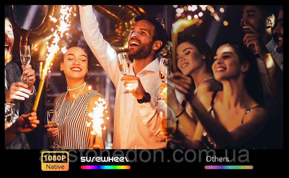 Cупер мультимедійний проектор SUREWHEEL SW30 Full HD 1080P 4K LED