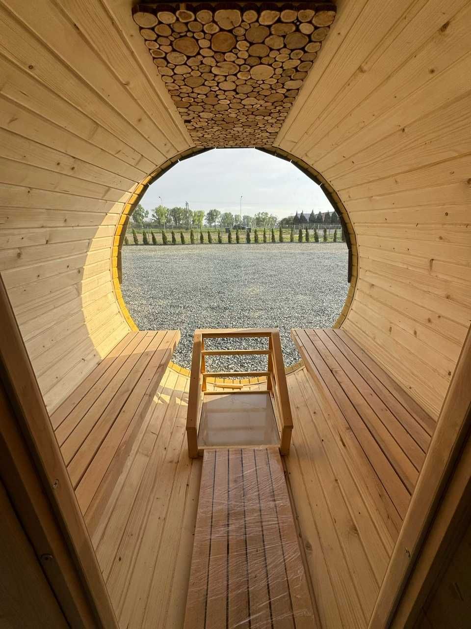 Sauna ogrodowa okrągła i prostokątna (bania beczka)