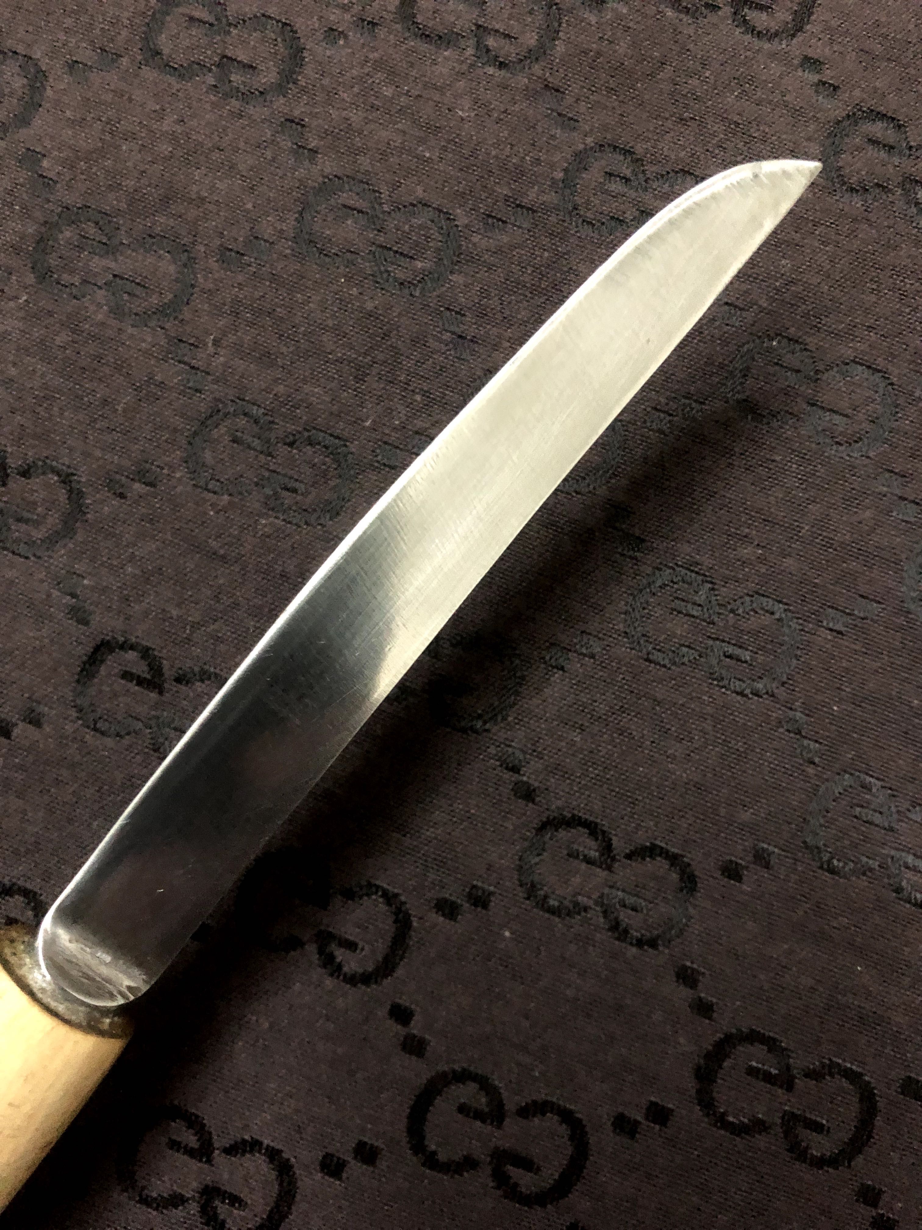 кухонник мини танто / кадзука  12,5 см лезо ручка можжевельник