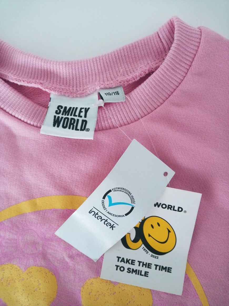 Nowa! Bluza smiley world r. 110/116