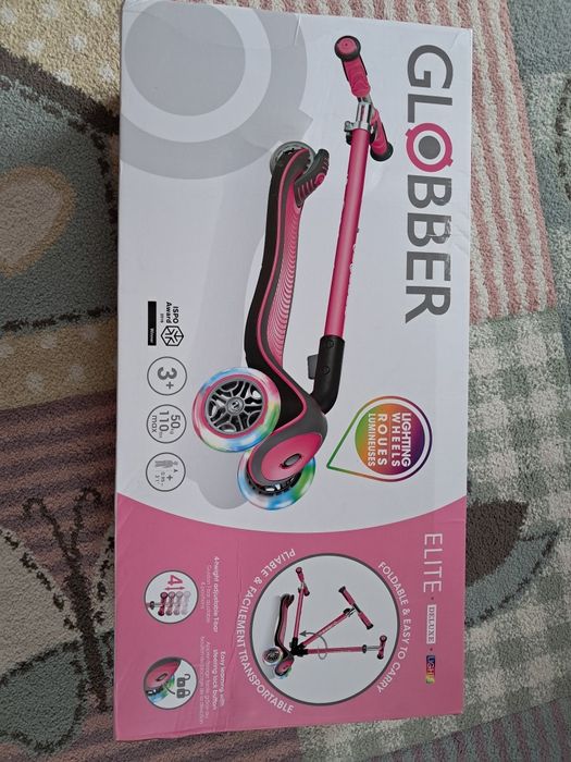 Hulajnoga trójkołowa dla dzieci balansowa Globber Elite deluxe lights