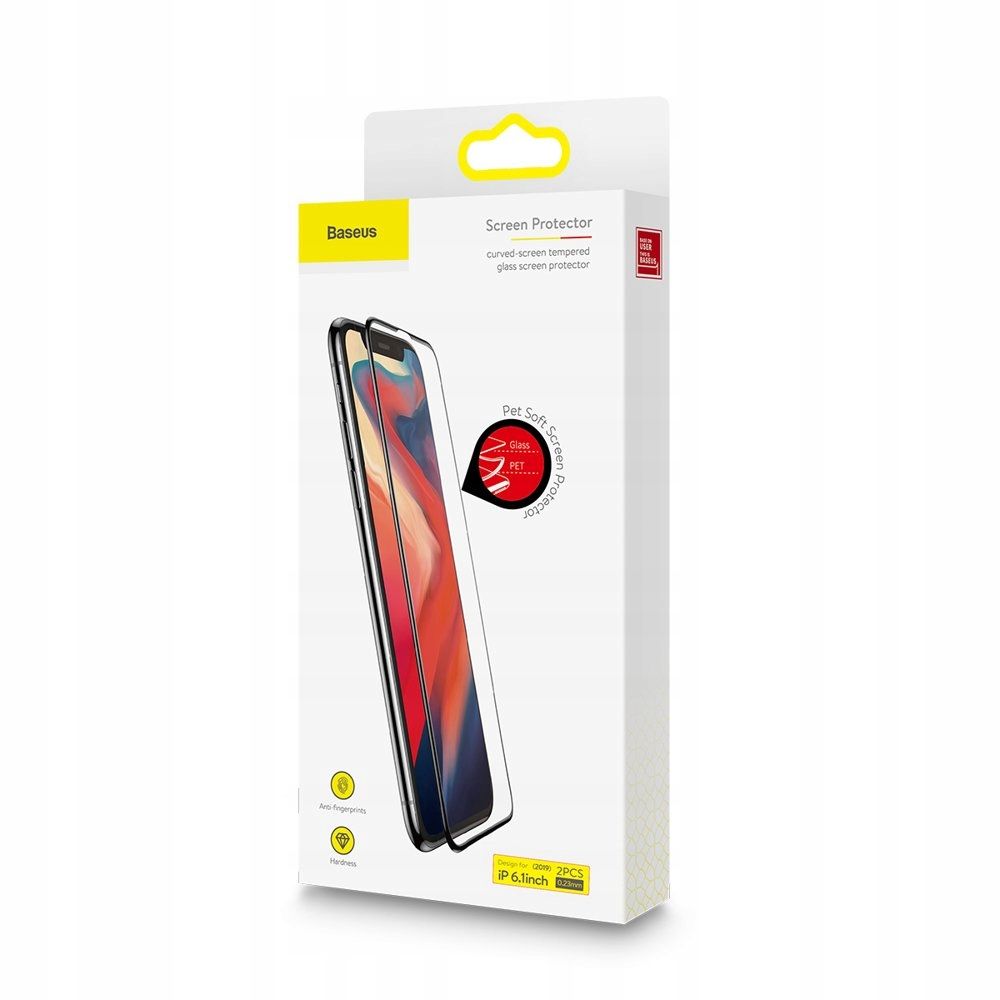 2X Szkło Hartowane Baseus Do Iphone Xr 11 Pełne