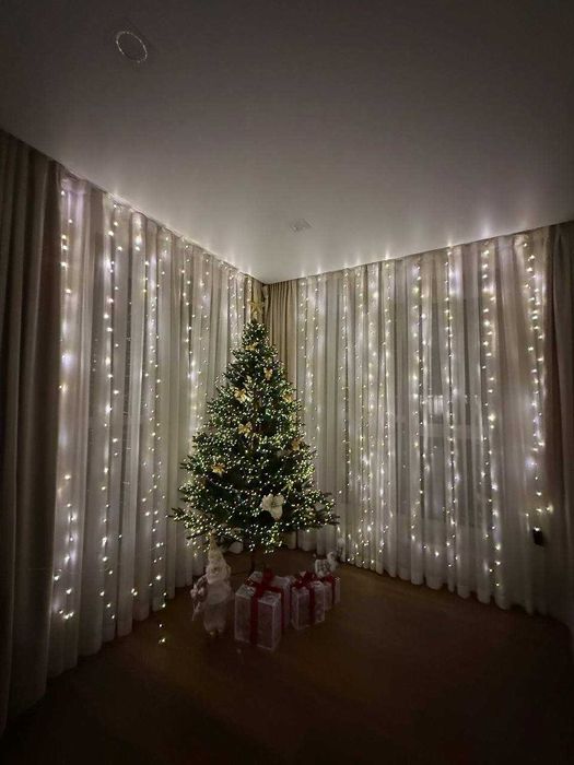 гірлянда “МІШУРА” 50м — 1500 LED, USB + пульт, герлянда