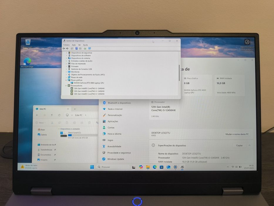 Lenovo i5 4060RTX 16 Ram 512 Gigas 3x S/ Juros