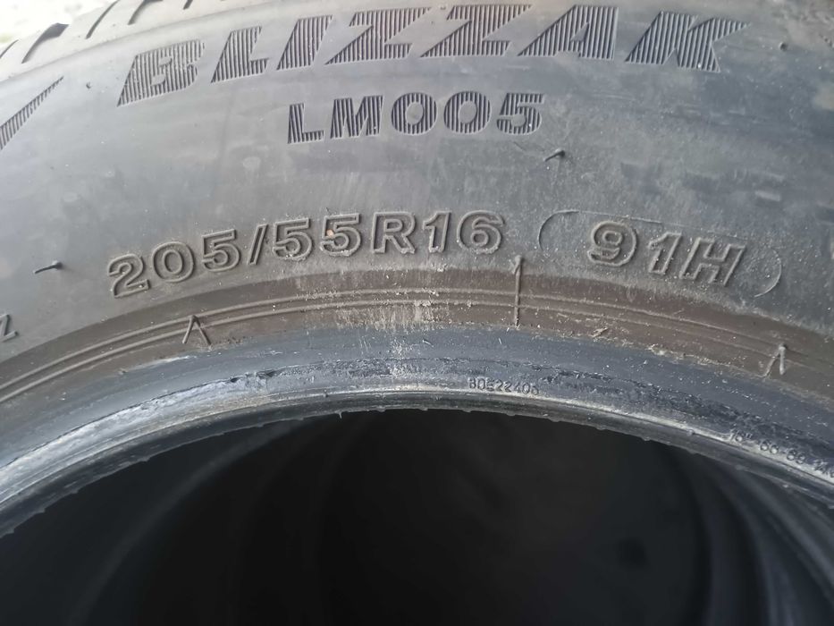 Zimowe opony Bridgestone 205/55 R16 komplet 4 sztuki 2023r Bieżnik 6mm
