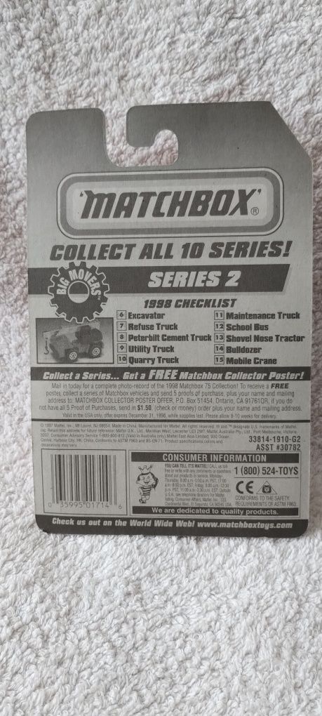 Matchbox Buldożer z 1998 r