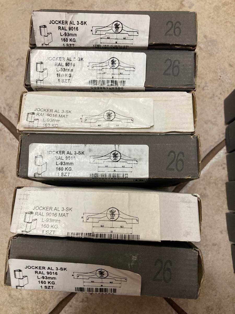 Zawias drzwi Jocker AL 3-sk 3 skrzydłowy l-67mm Ral 9016.