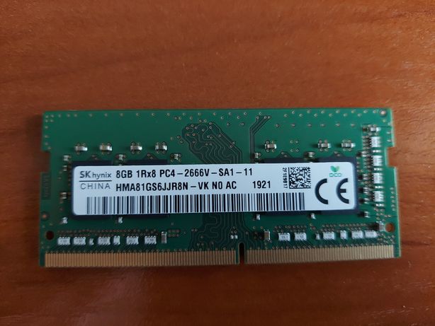 Оперативна пам'ять до ноутбука (RAM) 8 GB SO-DIMM DDR4 2666 MHz 1.2V