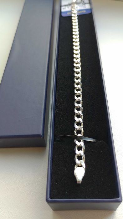 Серебряная цепочка 32 гр 60 см цепь Панцирь Картье  панцирное плетение