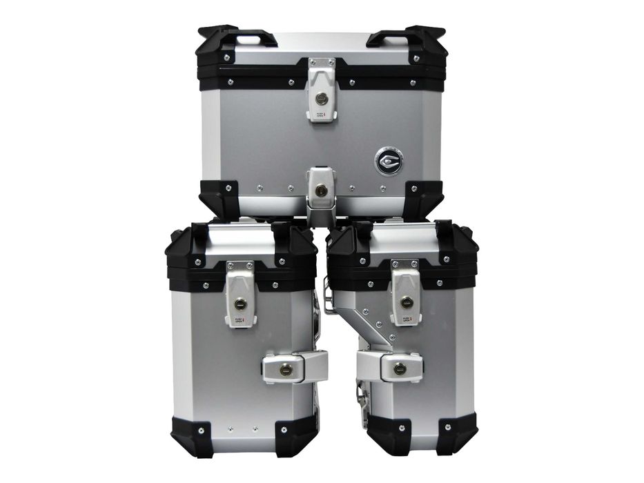 Kufry aluminiowe komplet 3szt + stelaże do BMW R1250 R1200 CRF1100