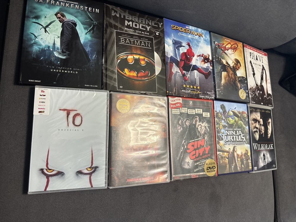 Zestaw filmow DVD - 10 szt - TO Piła Wilkołak Barman 300 Lektor PL