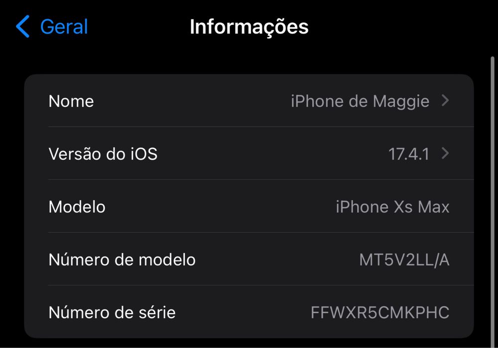 iPhone Xs Max 64g usado