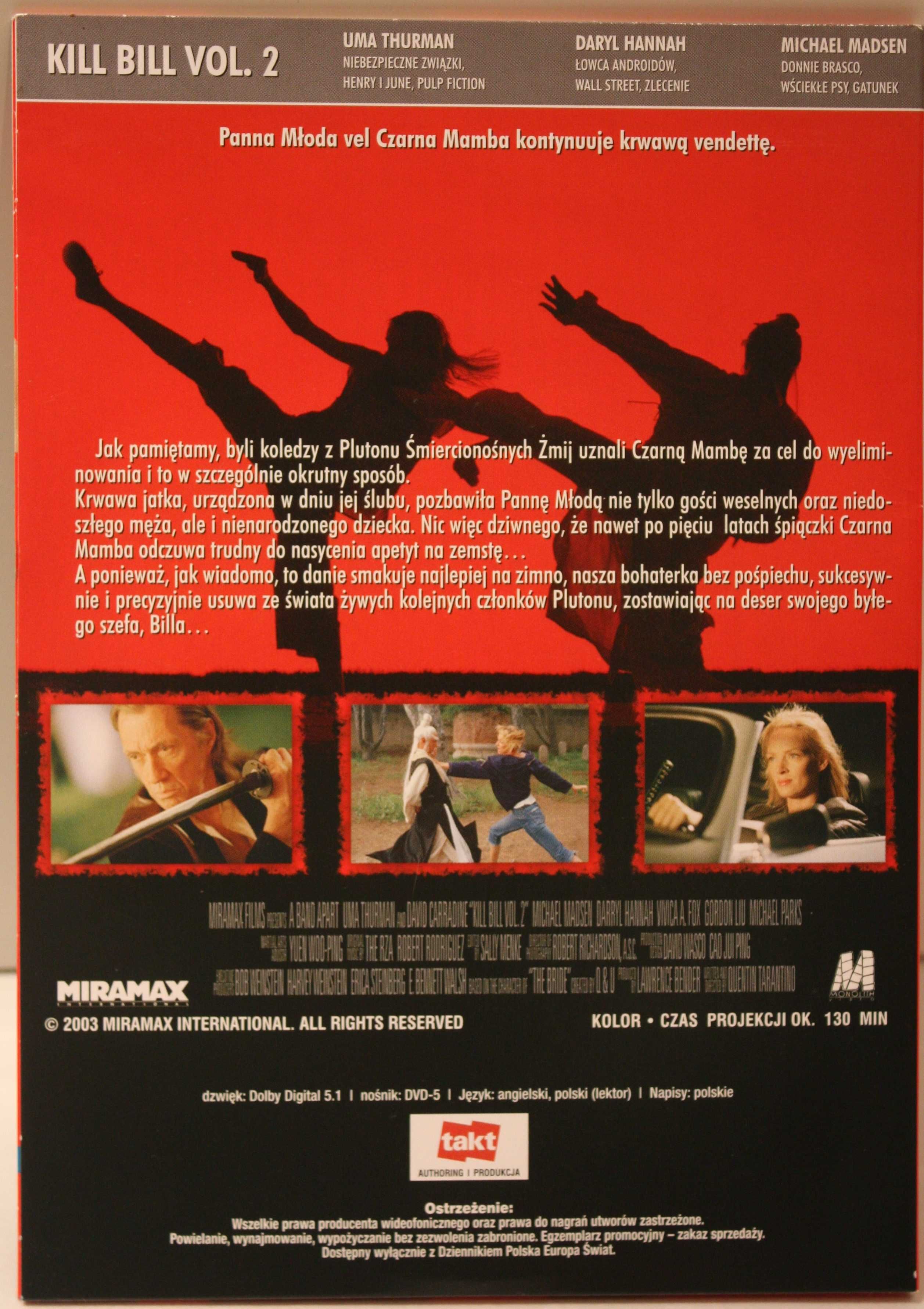 Kill Bill Volume 2 - film DVD