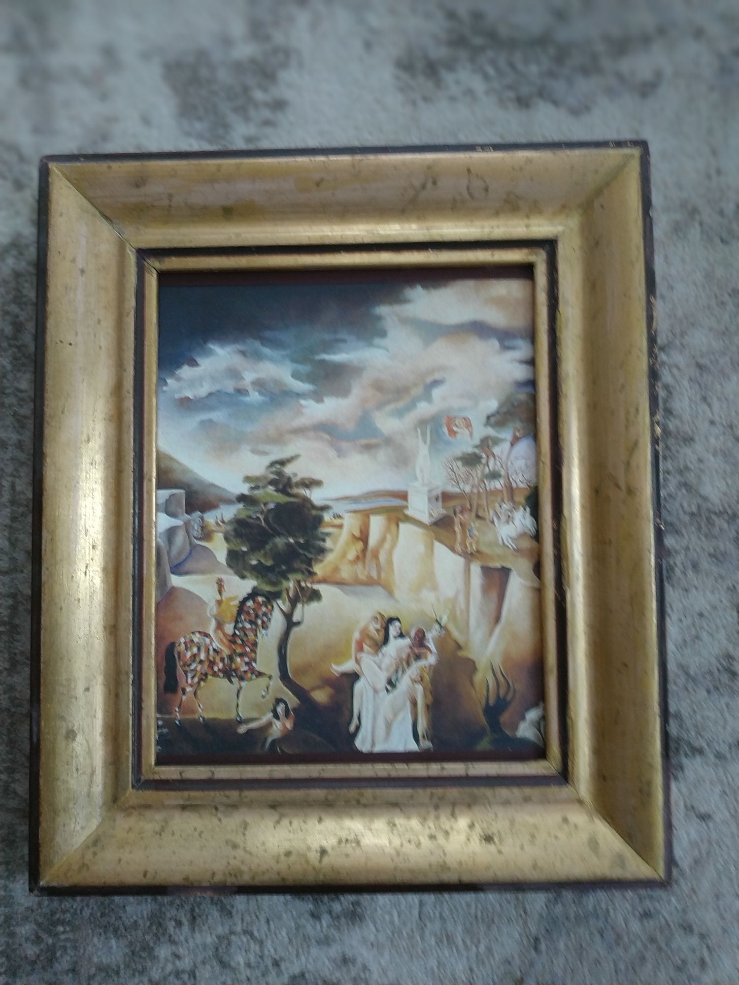 A. Pedro, Rapto na Paisagem Povoada, 1947, wydruk na płótnie w ramie