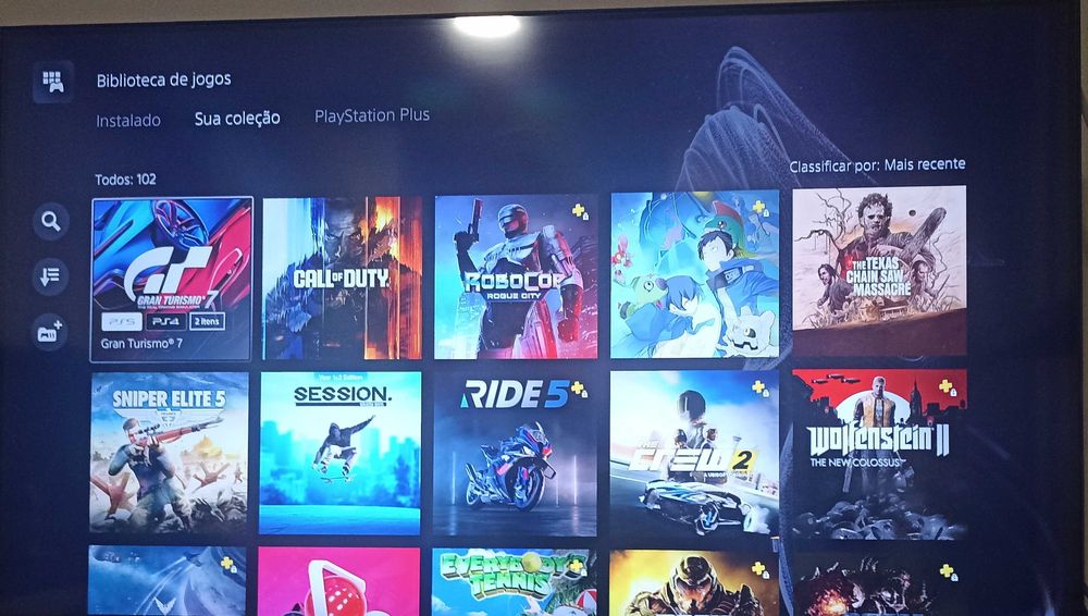 PS5 com 108 jogos