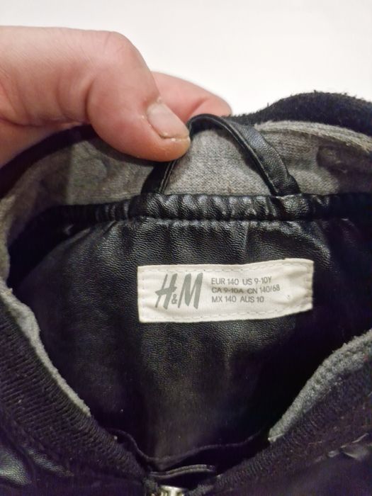Kurtka H&M ramoneska skórzana skóra roz 140/146,9/10 lat wiatrówka,134