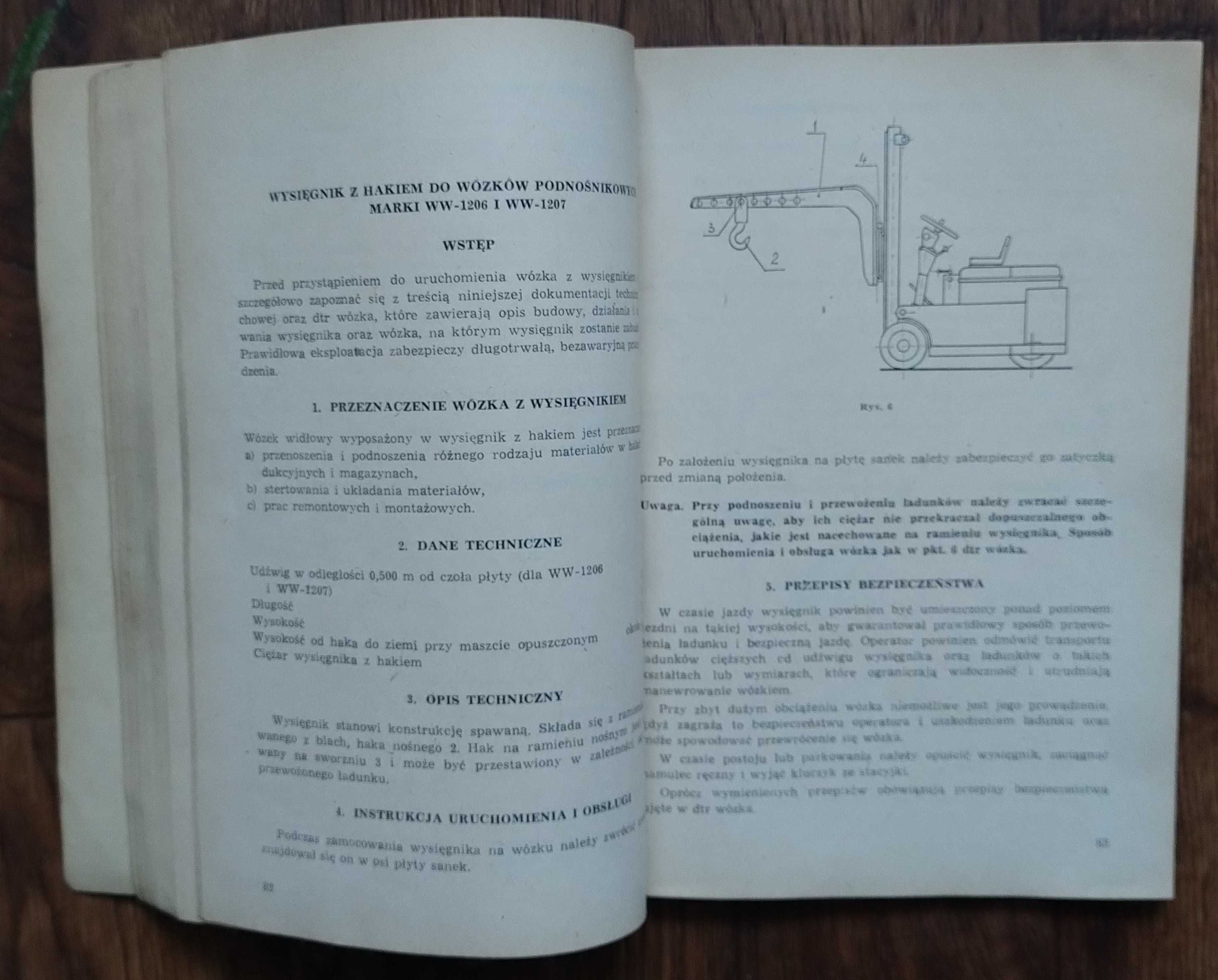 Instrukcja DTR wózek widłowy WW 1206 , 1207 , 1208