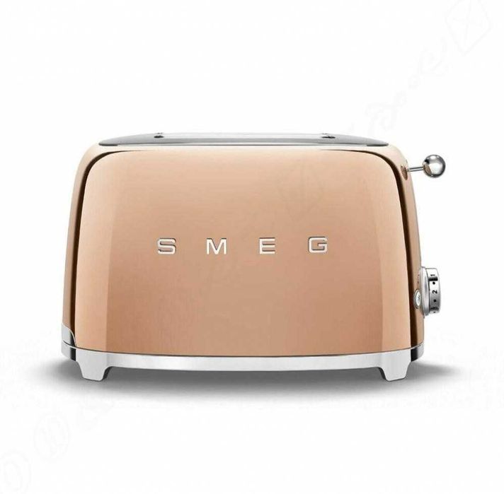 Тостер SMEG / СМЕГ TSF01RGEU, 2 скибки, ретро, рожеве золото