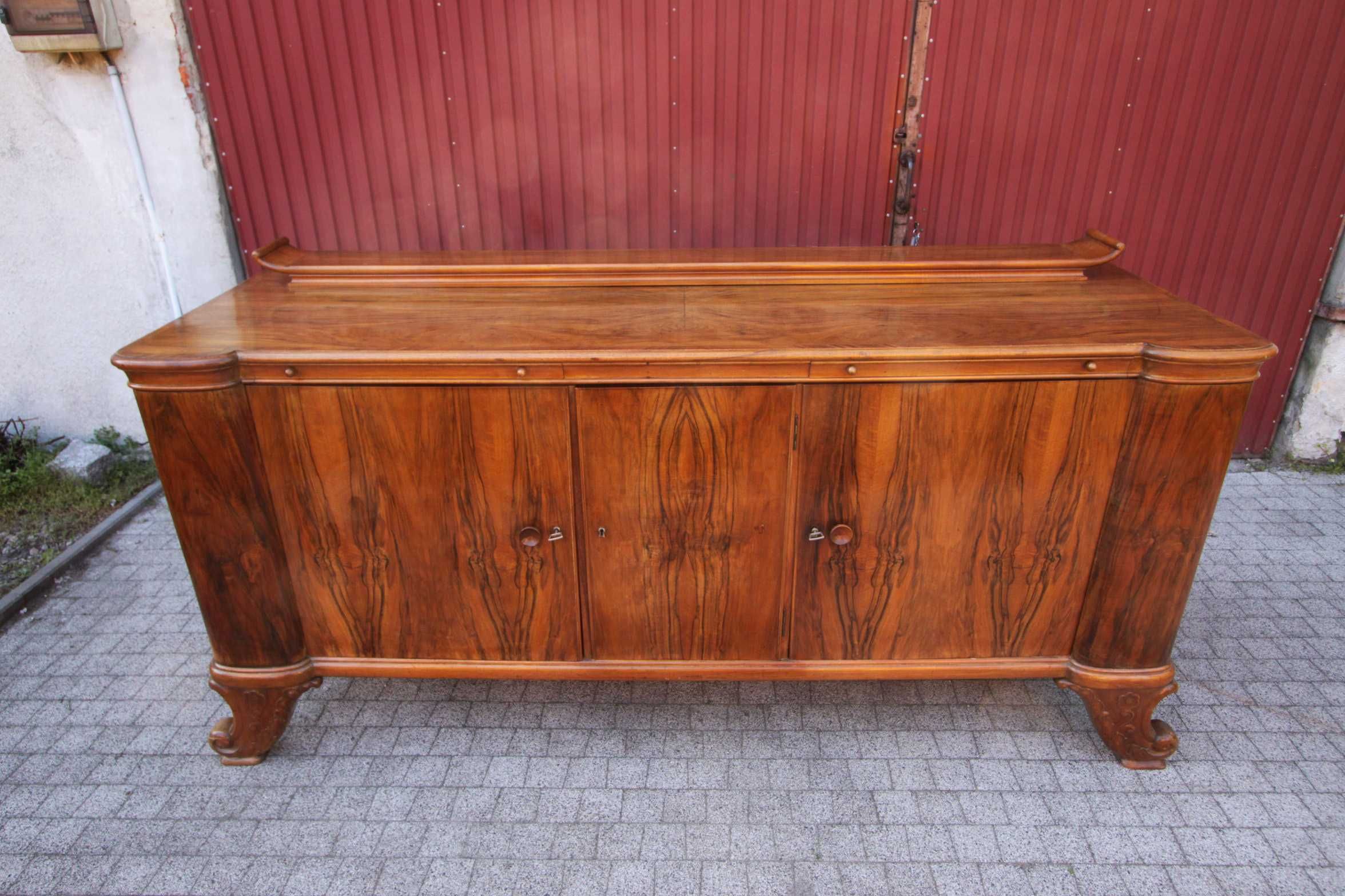 Bufet ART DECO z 1930 roku, palisander, orzech