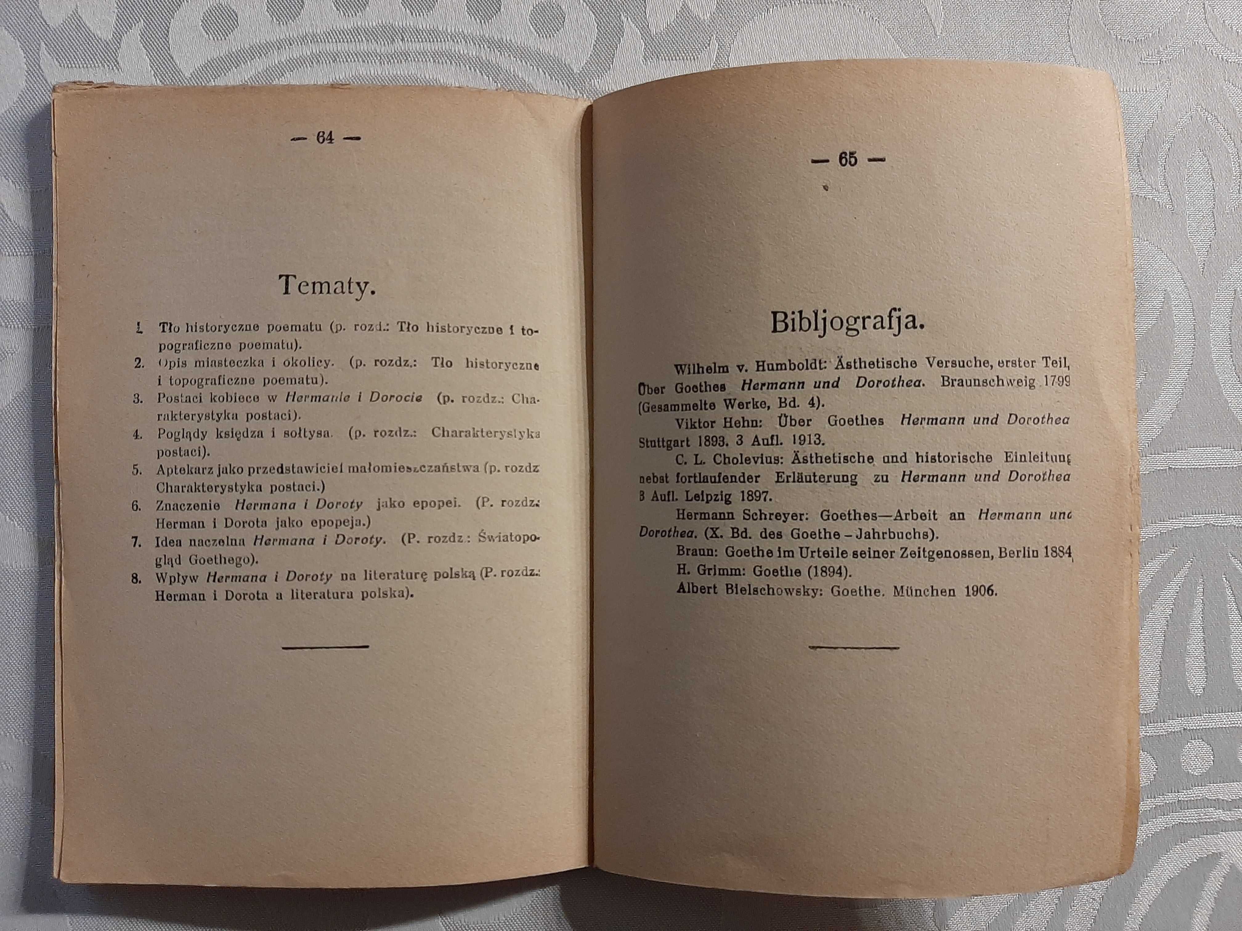 Charakterystyki Literackie Nr 77 Herman i Dorota Goethe