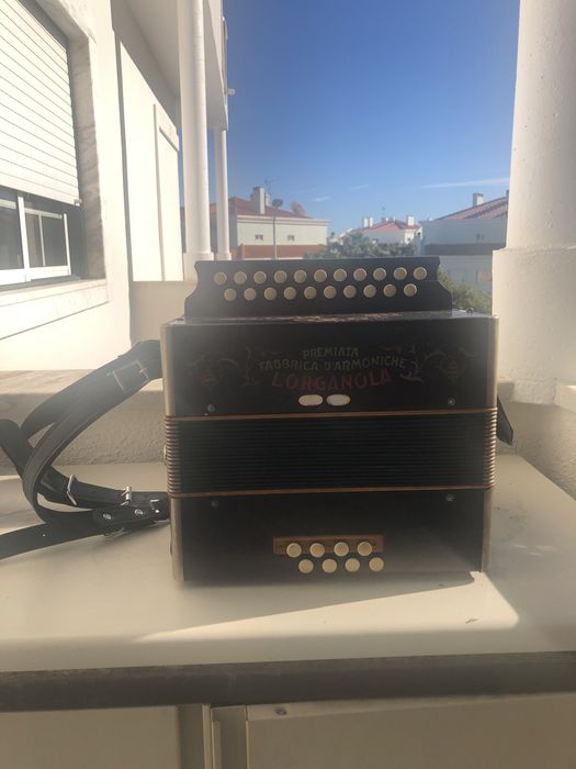 Concertina Rara Organola de Madeira 1920 AD LA RE Colecao