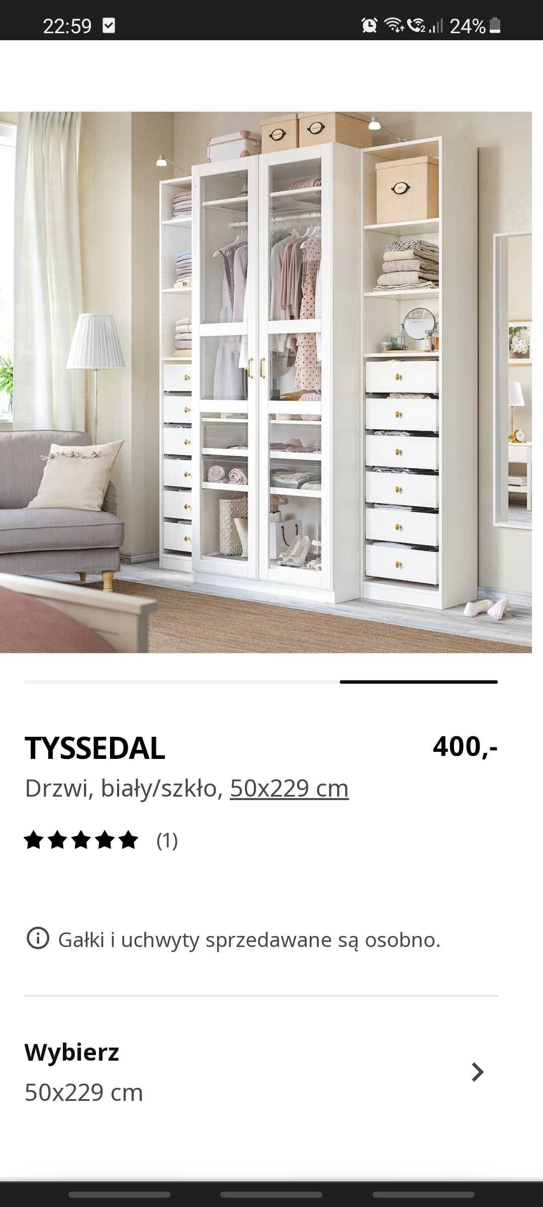 Drzwi do szafyTyssedal ikea