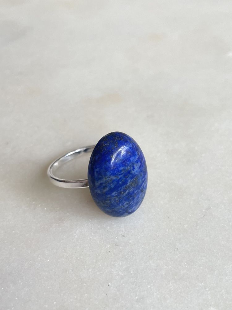 Pierścionek z lapis lazuli Rozmiar 18 Naturalny kamień lapis lazuli