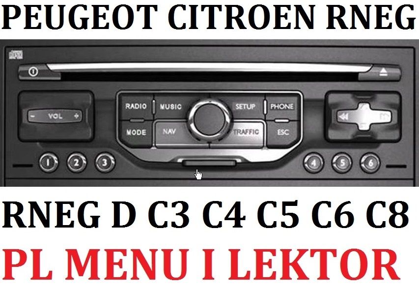 Polskie menu Polski lektor RNEG Citroen C3 C4 C5 C6