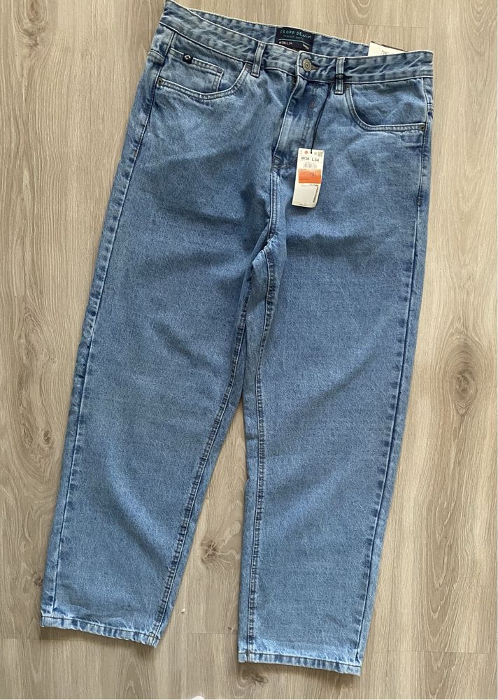 Spodnie jeansowe męskie baggy luźne Cropp XL/XXL nowe z metkami