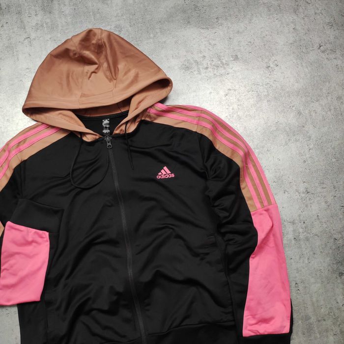 DAMSKA PREMIUM Bluza Sportowa Adidas Czarna Kolor Hoodie ClimaCool