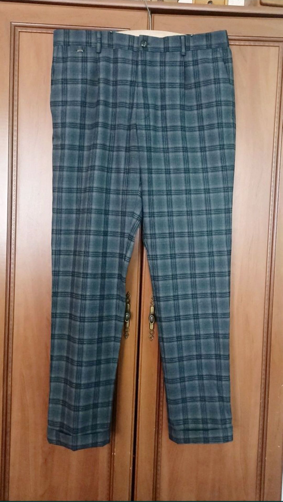 Spodnie w kratę - Zara - 42 Regular Fit