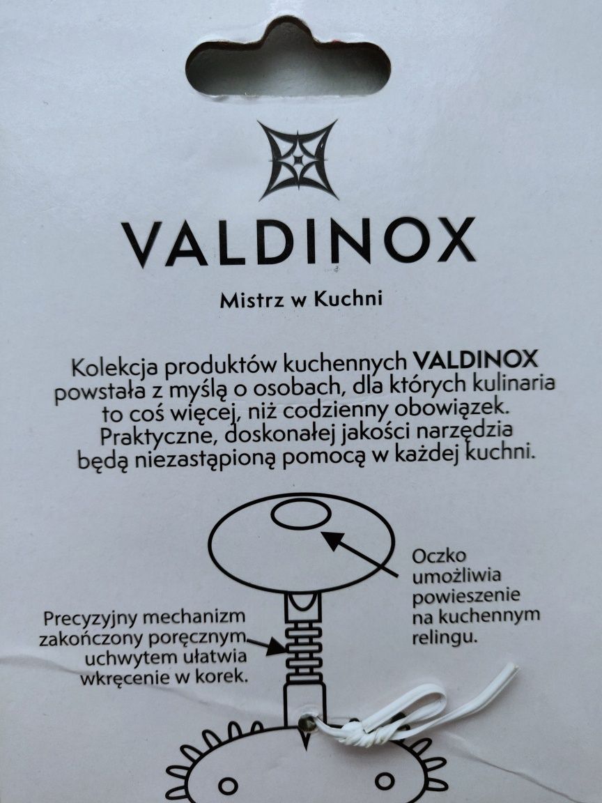 Otwieracz do wina korkociąg Valdinox