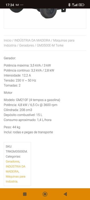 Gerador GME 3500