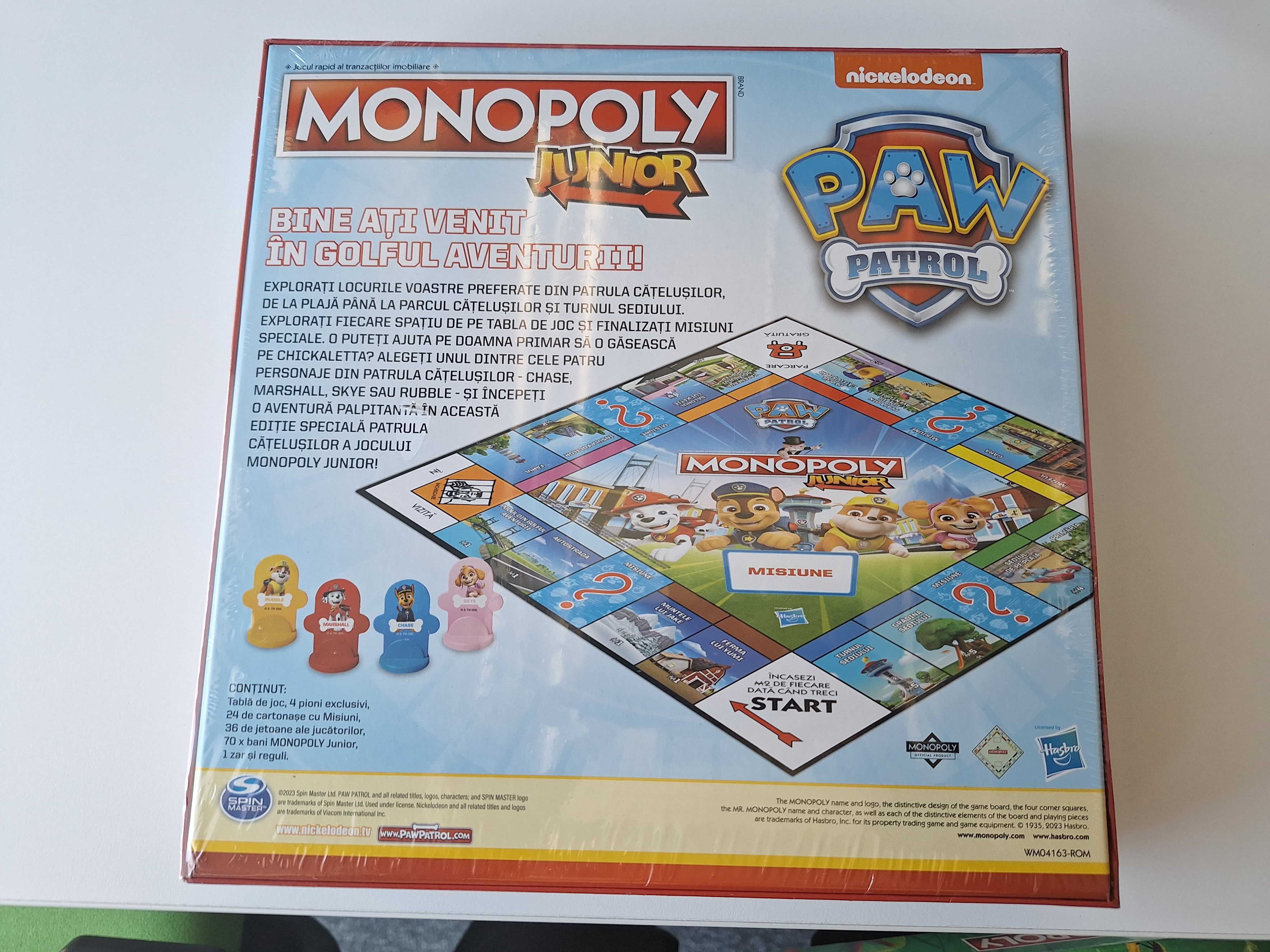 Monopoly Junior Paw Patrol wersja rumuńska